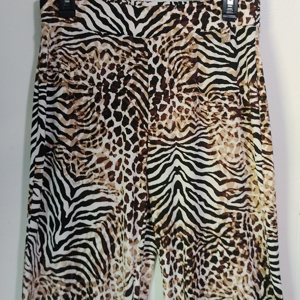 Anne Klein animal print relax fit pants size S - Picture 2 of 16
